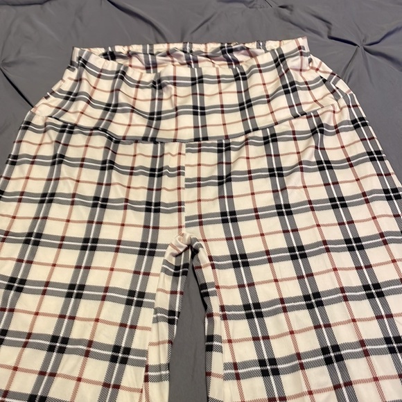 High waist Plaid wide Leg pants - Picture 5 of 7